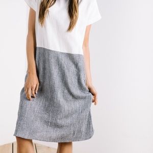 Daytrip Linen Colorblock Dress